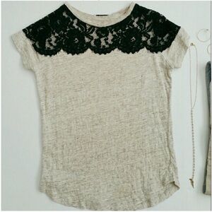 Today only!! Lace Trim Women's Top Size Small